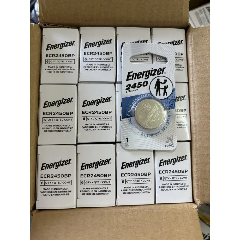 Box of 72 Energizer CR2450 Battery 3V Lithium Coin Cell Batteries Expires 2034*